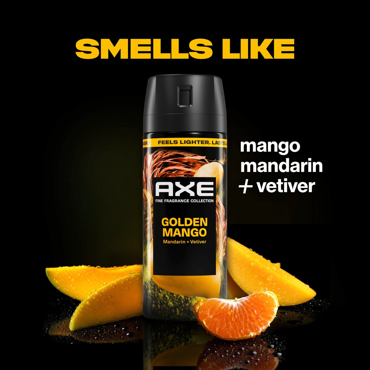 AXE Fine Fragrance Collection Body Spray Golden Mango 72 Hour Freshness Aluminum Free 2.9 oz Beauty and Personal Care AXE