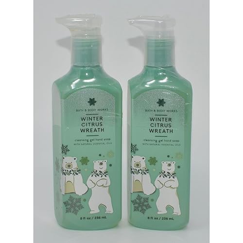 Bath & Body Works Gel Hand Soap 2-Pack 8oz/236mL Each (Winter Citrus Wreath) Beauty & Personal Care Bath & Body Works
