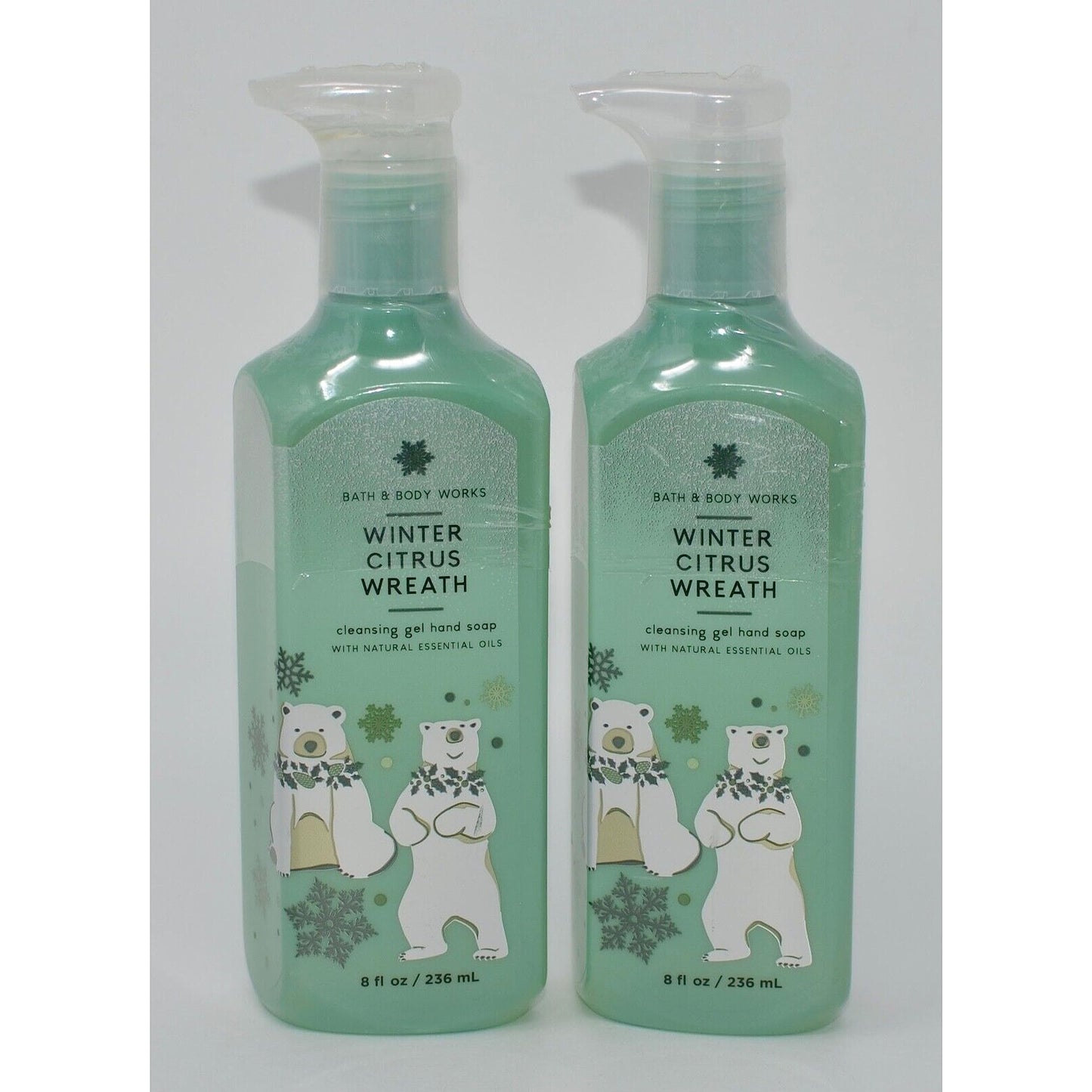Bath & Body Works Gel Hand Soap 2-Pack 8oz/236mL Each (Winter Citrus Wreath) Beauty & Personal Care Bath & Body Works