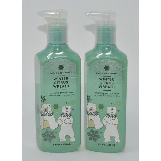 Bath & Body Works Gel Hand Soap 2-Pack 8oz/236mL Each (Winter Citrus Wreath) Beauty & Personal Care Bath & Body Works