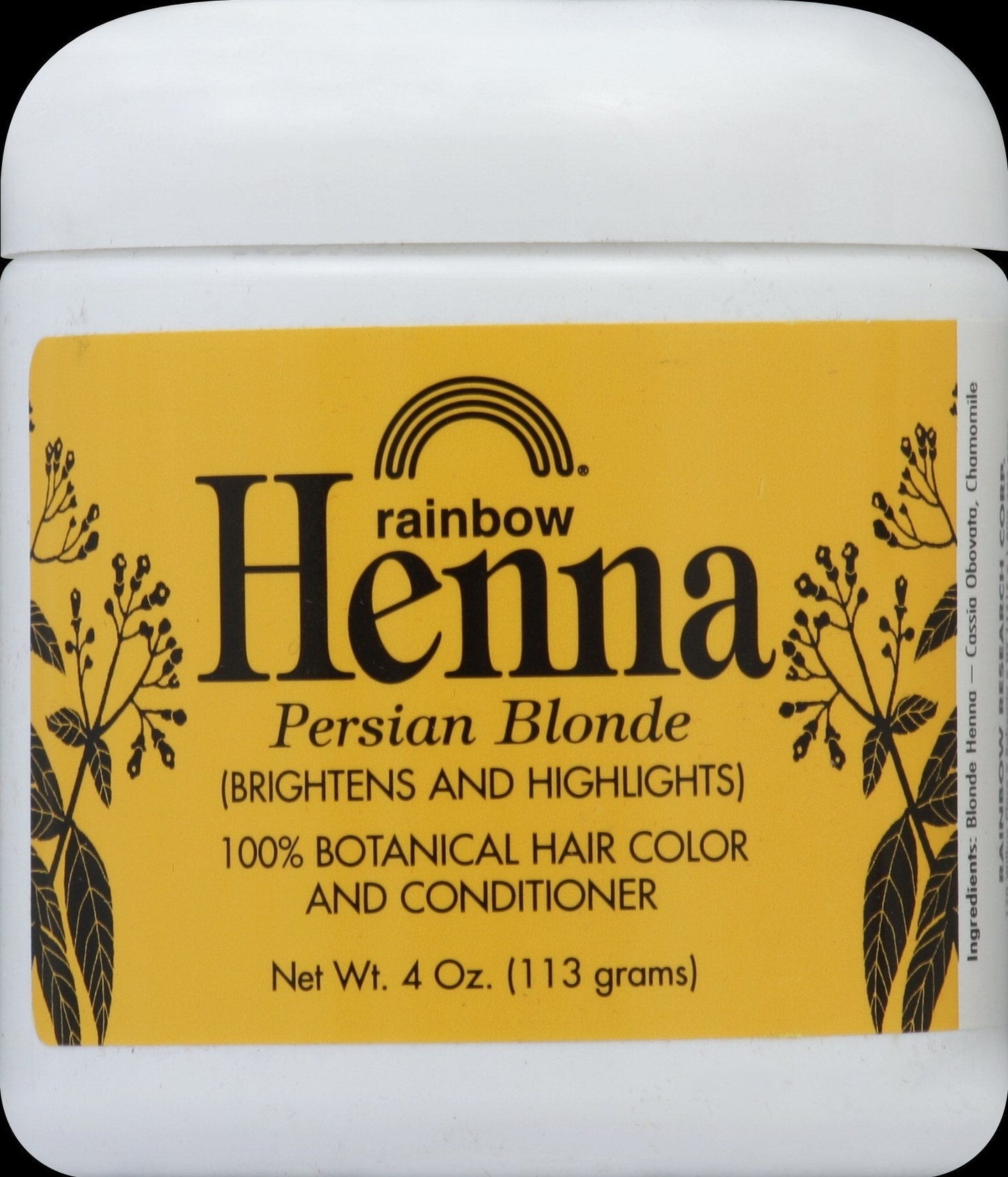 Rainbow Research Henna 100% Botanical Hair Color and Conditioner - Persian Blonde - 4 oz Beauty & Personal Care Rainbow Research