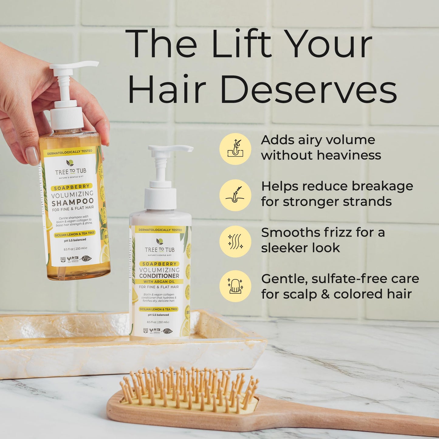 Tree To Tub Biotin Shampoo and Conditioner - Gentle Hair Thickening Shampoo and Conditioner for Fine Hair, Sensitive Scalp- Sulfate Free Shampoo Beauty & Personal Care Tree To Tub
