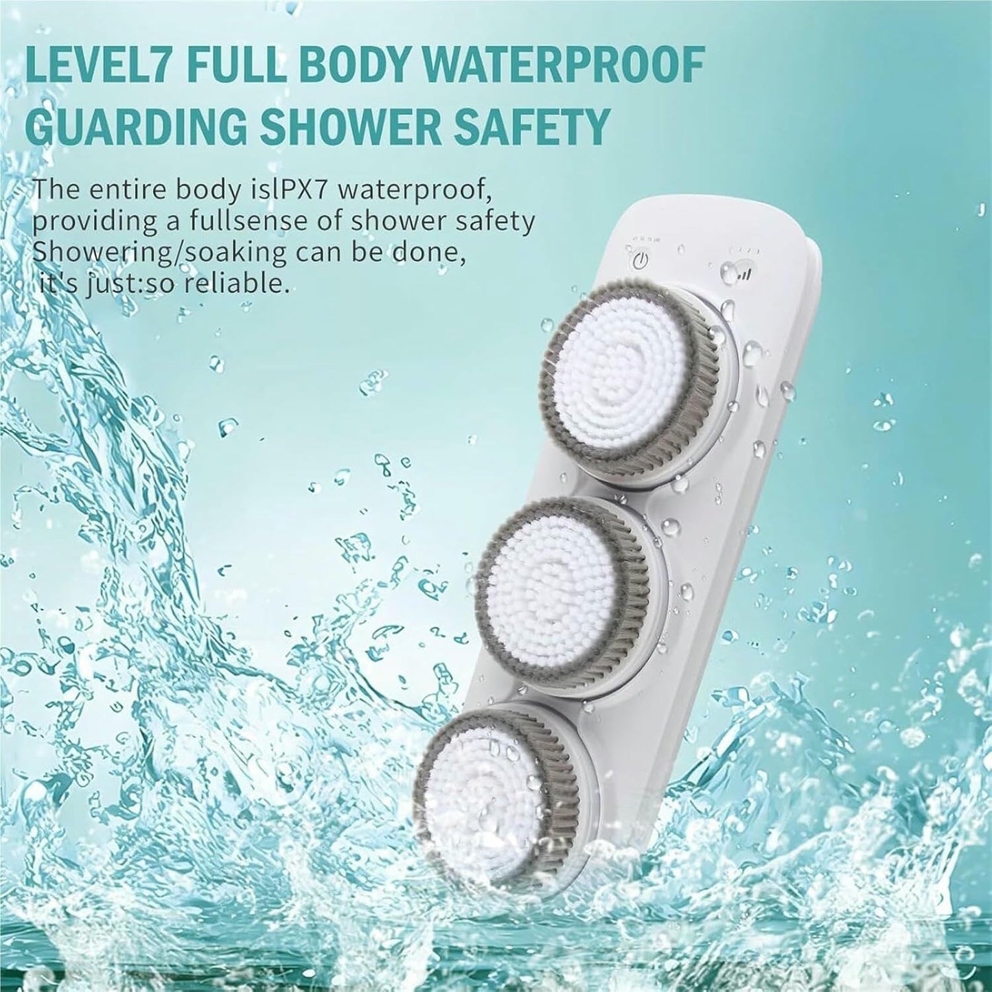 KFJZGZZ Back Scrubber for Shower Wall, 3-Speed & Height Adjustment Wall-Mounted Electric Back Scrubber, for Deep Cleansing, Exfoliation, and Daily Beauty and Personal Care KFJZGZZ