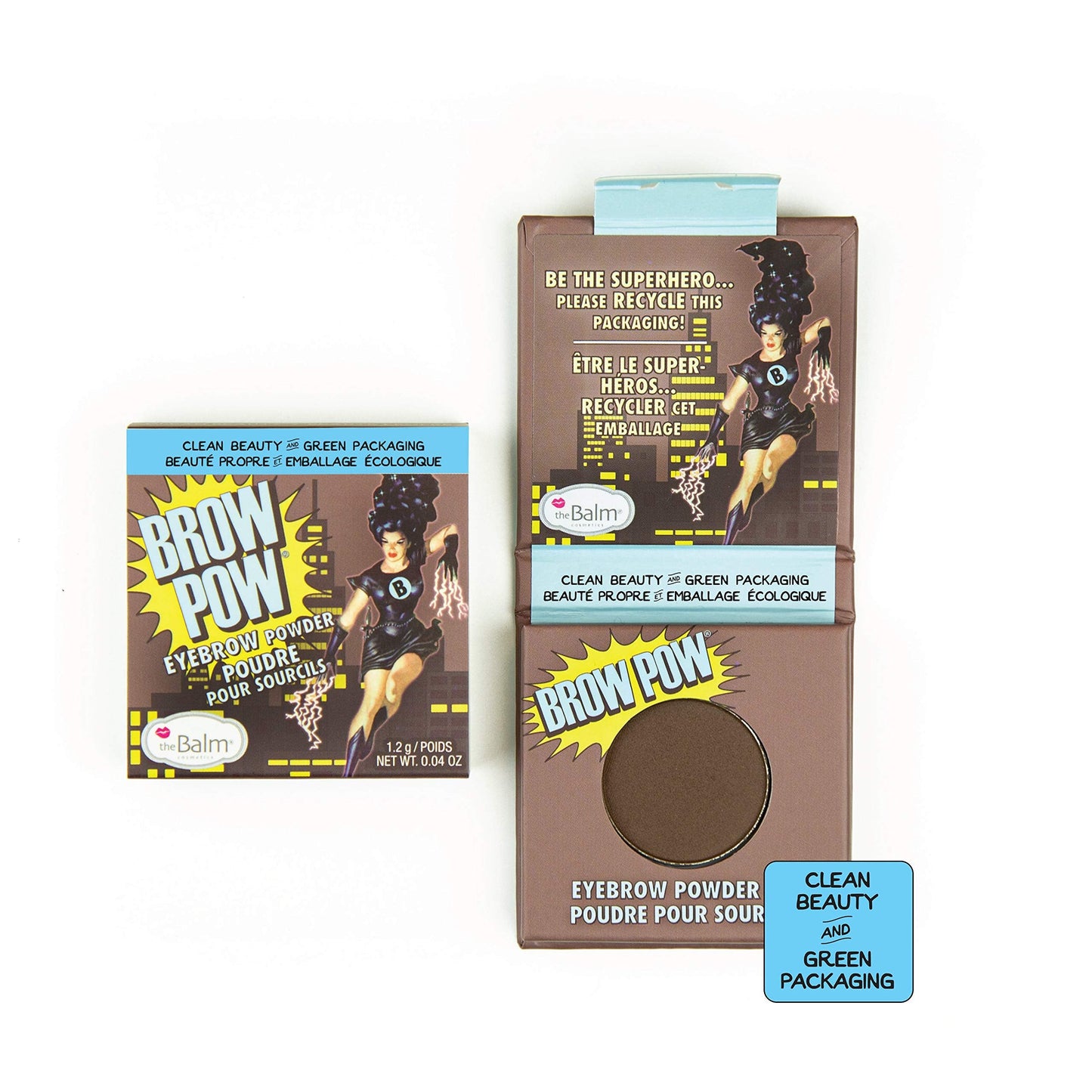 theBalm Clean and Green Brow Pow, Dark Brown, 0.03 Ounce (Pack of 1) Beauty & Personal Care theBalm