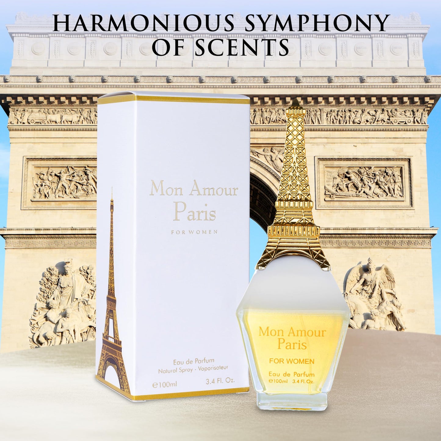 Mon Amour Paris for Women Eau De Parfum - Floral & Fruity - Ylang-Ylang, Damascus Rose, Jasmine - Classy & Elegant fragrance for Woman - Suitable Beauty & Personal Care URBAN COLLECTION