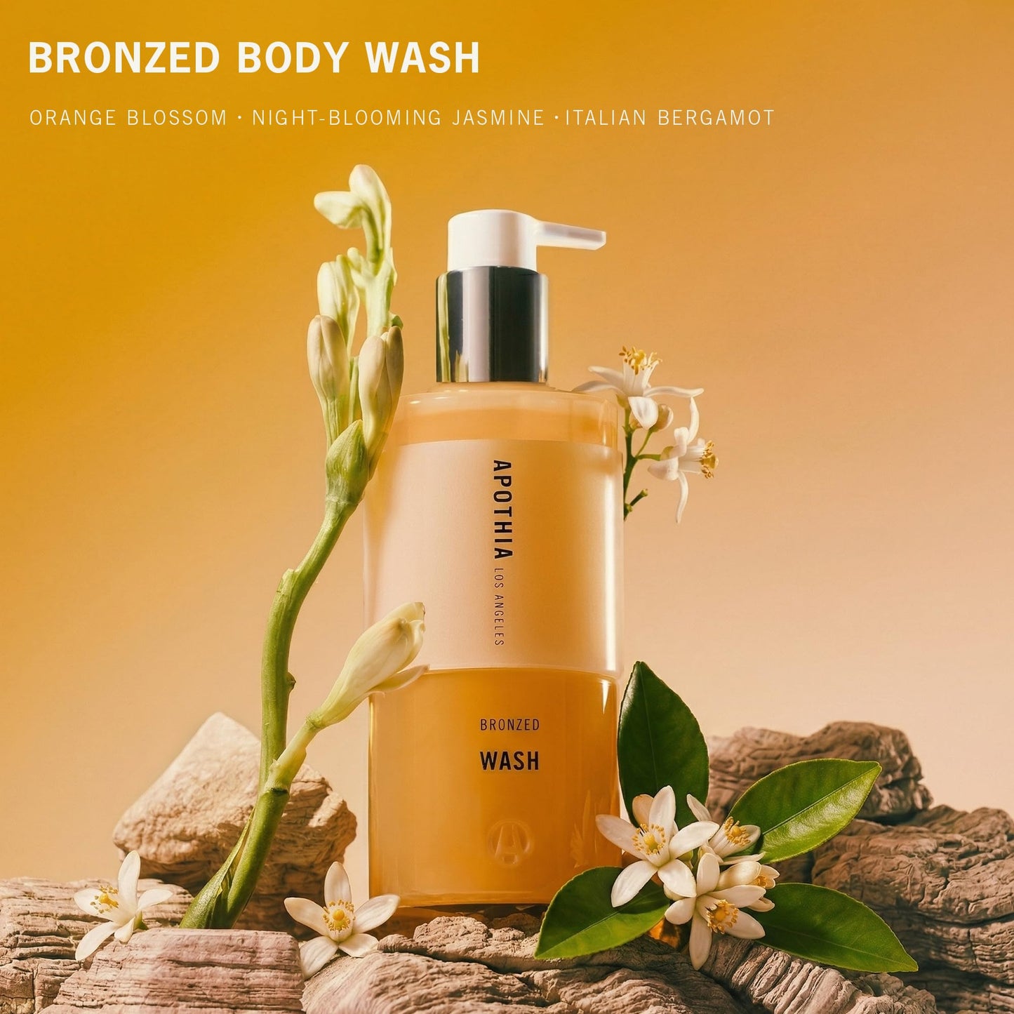 APOTHIA Hand & Body Wash | BRONZED | Orange Blossom, Jasmine, Bergamot & Musk | Hydrating Moisturizing Cleanser | Clean, Non-Toxic Formula | 10 oz Beauty & Personal Care APOTHIA