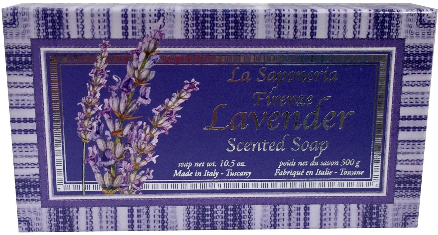 Bath Soap La Saponeria Firenze by Saponificio Artigianale Fiorentino Italian Spa Cleanser Made In Tuscany 10.5 Ounce Decorative Bar Lavanda (Lavender) Beauty & Personal Care Saponificio Artigianale Fiorentino