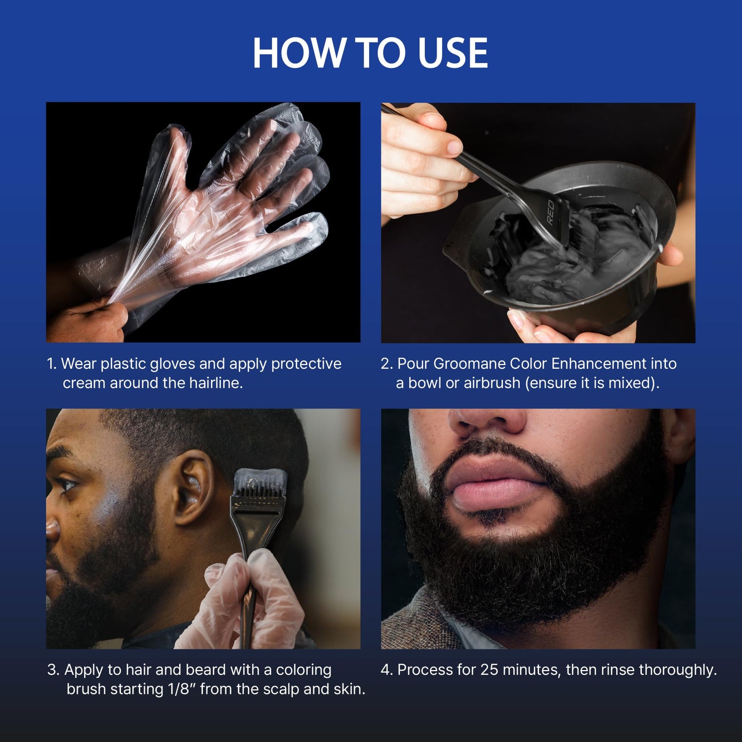 RED Pro GROOMANE Beard & Lineup Color Enhancement for Airbrush, Natural Semi-Permanent Barber Beard Dye, Long-Lasting Gray Coverage, Men Hairline Beauty & Personal Care RED Pro