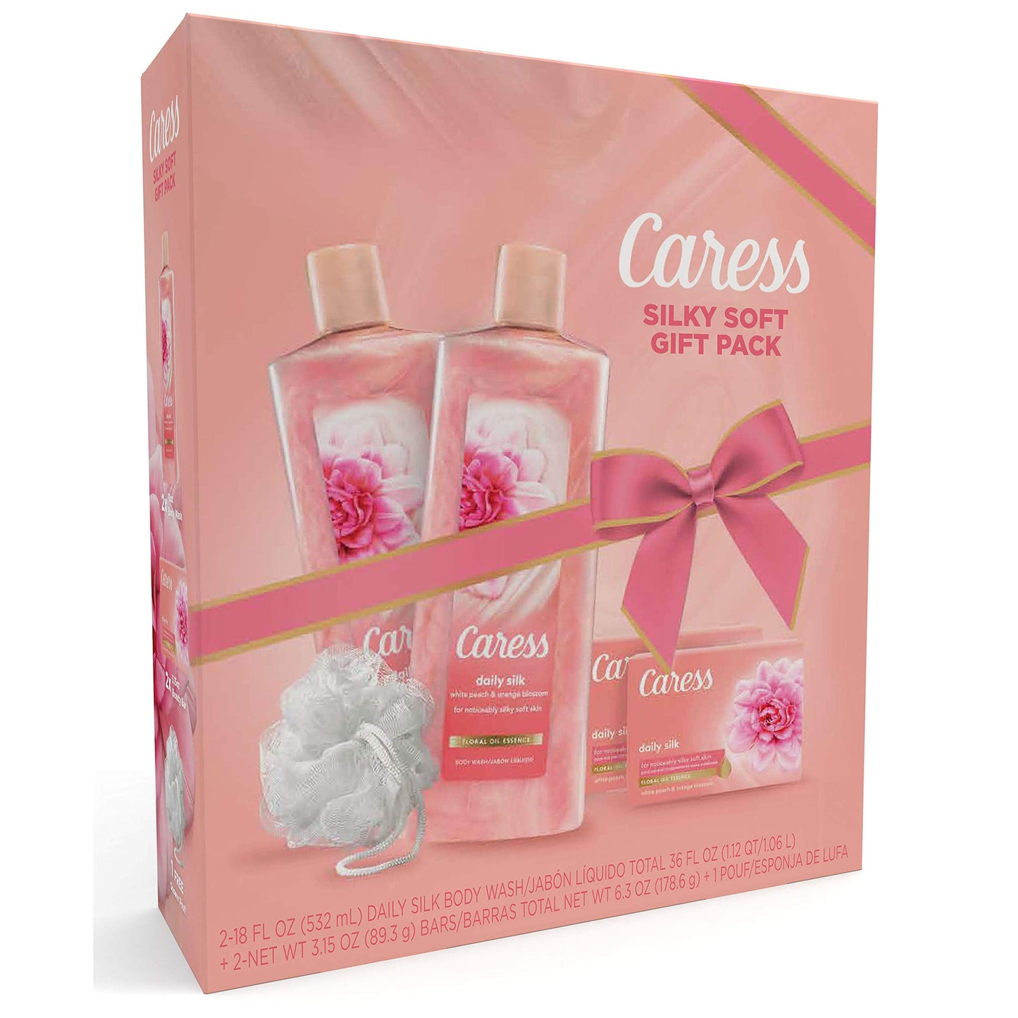 Caress Daily Silk Bar Soap & Hydrating Body Wash Gift, 4 count Beauty & Personal Care Caress