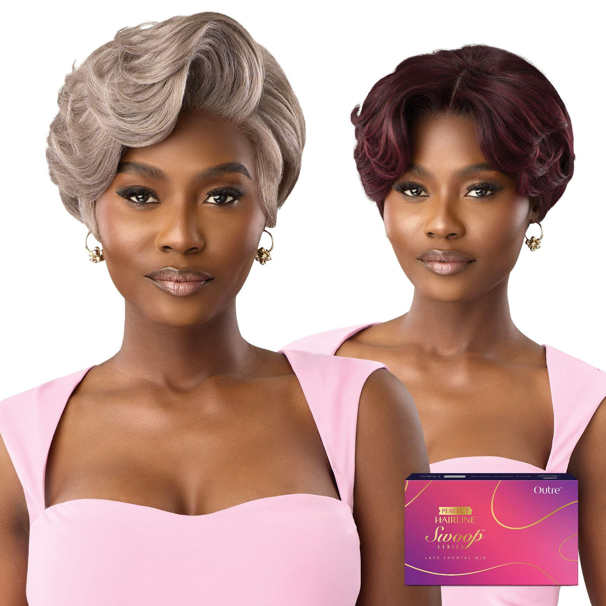 Outre Lace Front Wig - Perfect Hair Line 13X4 - Swoop Series - Swoop 15 (DR2/CINNAMON SPICE)