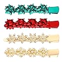 Christmas Hair Clip Hairpin Rhinestone Winter Snowflake Bow Shape Alligator Hair Clip Xmas Holiday Party Hair Barrette Hair Accessories For Woman (Bow Beauty & Personal Care YAHPERN