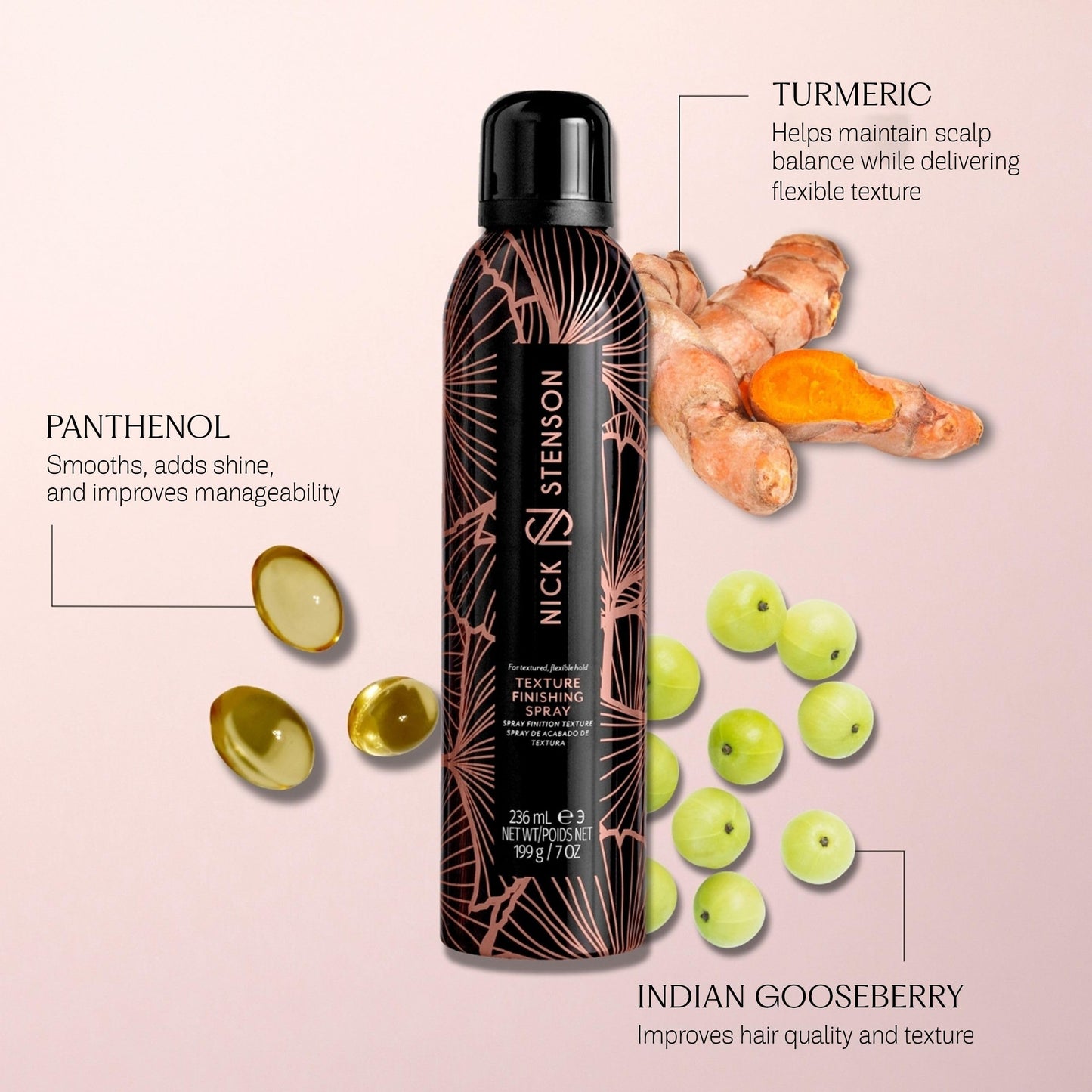 Nick Stenson Beauty Texture Finishing Spray - Volumizing Texture Spray for Hair with Flexible Hold - Ideal for Color-Treated & Second Day Hair Beauty & Personal Care Nick Stenson
