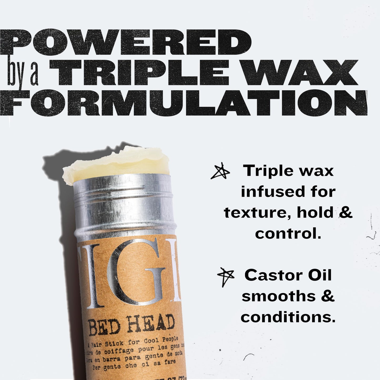 TIGI Bed Head Hair Wax Stick - Strong Hold with Triple Wax Formulation for Slick Back Hair Styling and Smoothing Flyaways, 2.57 oz Beauty & Personal Care TIGI
