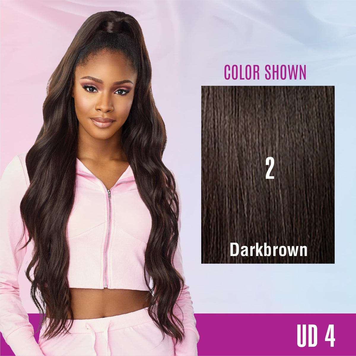 Sensationnel Instant Updown Halfwig Pony-Iud 4, 2 DARKBROWN