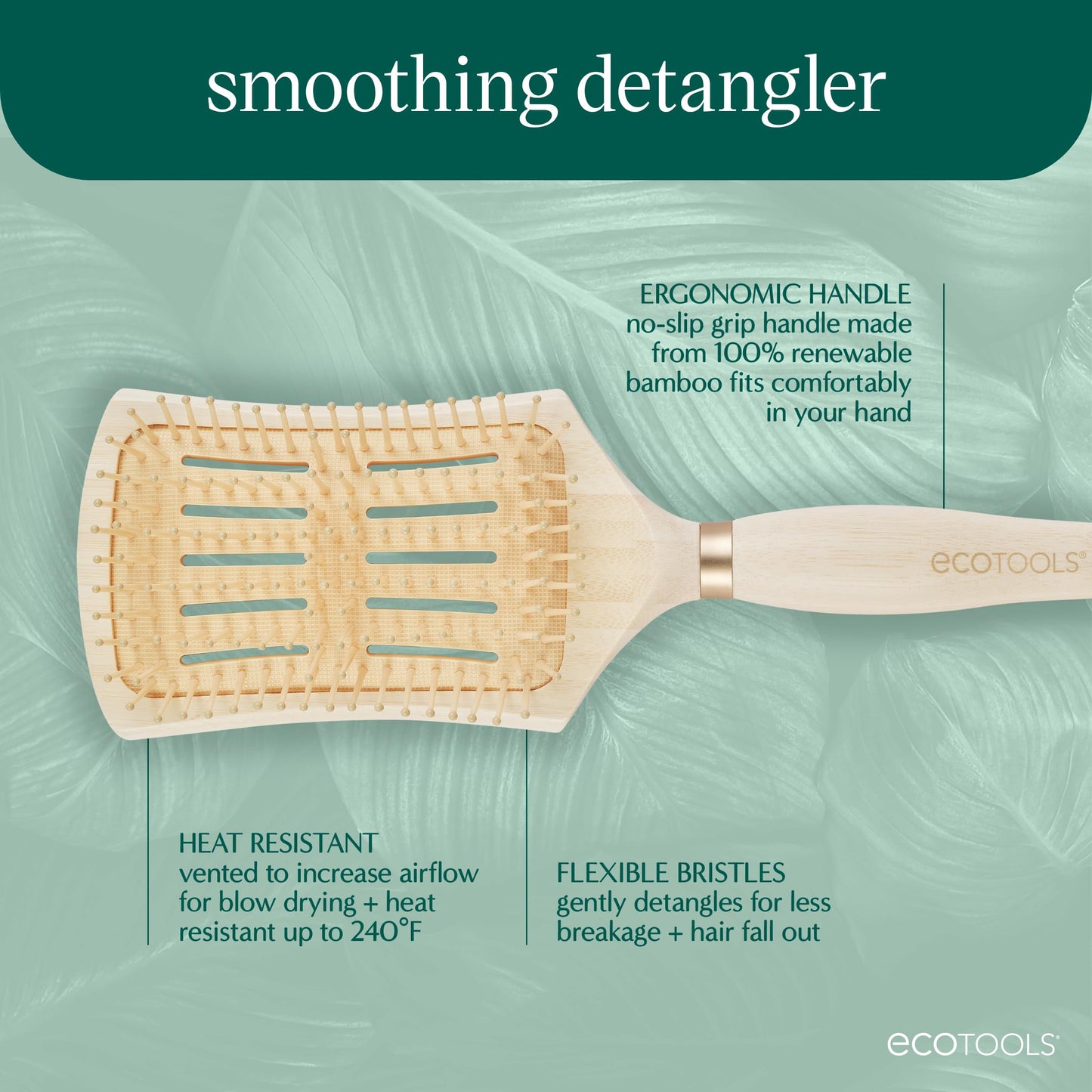 EcoTools Better Brush Smooth Paddle Brush, 1 Count (Pack of 12) Beauty and Personal Care EcoTools