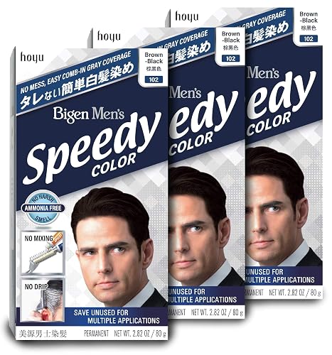 102 Brown-Black Bigen Men's Speedy - 3 Pack Beauty & Personal Care Bigen