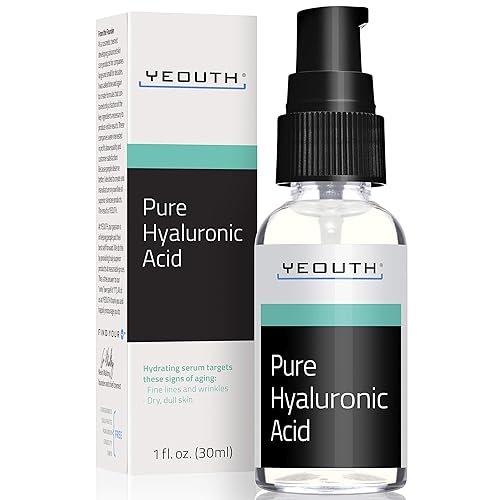 YEOUTH Pure Hyaluronic Acid Serum for Face with 99% Hyaluronic Acid, Plumping Hydrating Serum Targets the Appearance of Fine Lines, Dry and Dull Skin Beauty & Personal Care YEOUTH