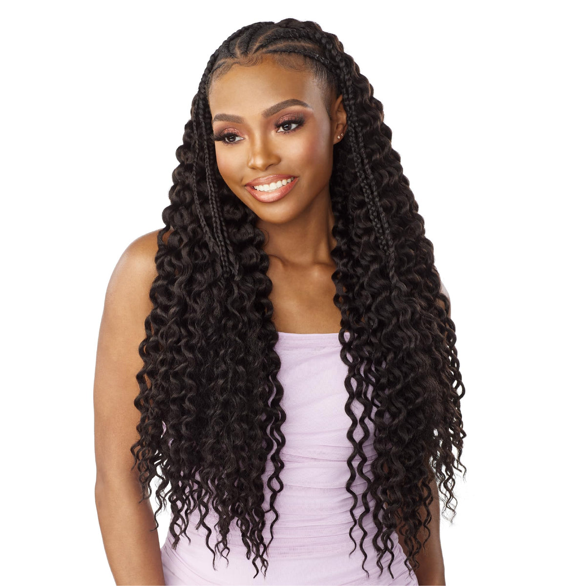 Sensationnel Lulutress Crochet Braiding Hair-3X Braid Out 24in,4 MEDBROWN
