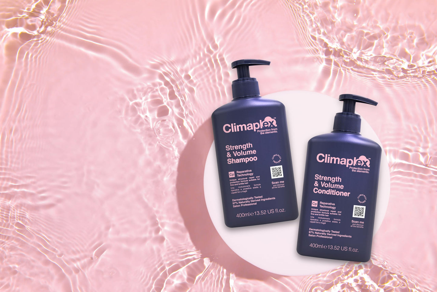 Climaplex Strength and Volume Shampoo and Conditioner Set - Moisturizes and Protects - Detangles Knots - Adds Body and Shine - All Hair Types - 2 pcs Beauty & Personal Care Climaplex