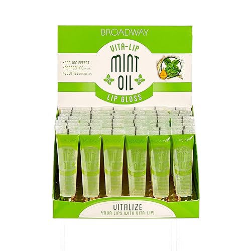 Ruby Kisses Broadway Vita-Lip Clear Lip Gloss (Mint Oil 48 Pack), Ultra-Hydrating & Soothing Formula with Vitamin Oils, High-Shine Non-Sticky Finish Beauty & Personal Care Ruby Kisses