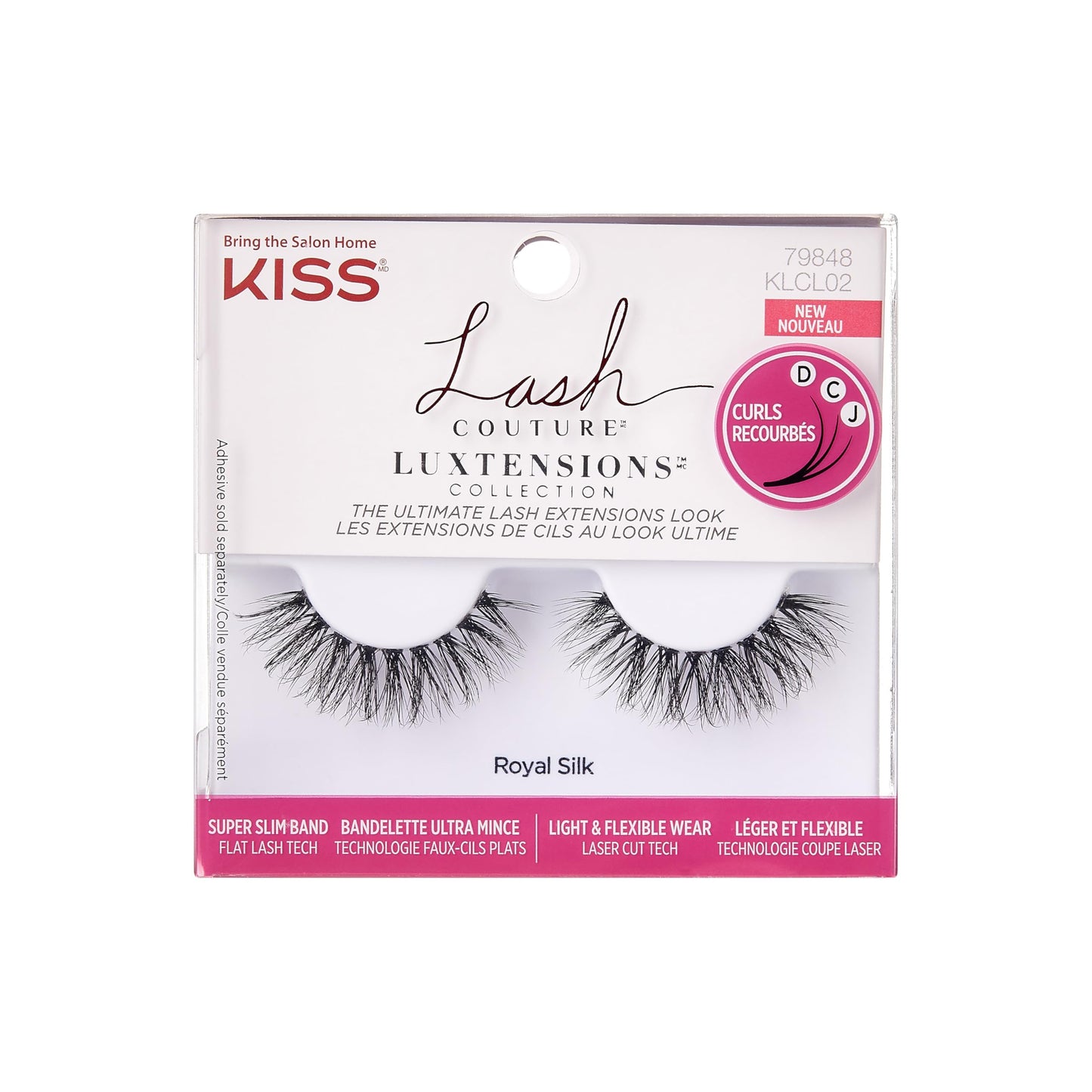 KISS Lash Couture LuXtensions Collection False Eyelashes, Flat Lash Technology, Super Slim Lash Band, Real Lash Extension Fibers, Reusable, Style Beauty & Personal Care KISS