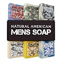 NATURAL AMERICAN SOLDIER Mens Bar Soap - Masculine Scents, 100% Natural Soap for Men - Essential Oils, Organic Shea Butter - Made in USA, Man Body Beauty & Personal Care NATURAL AMERICAN