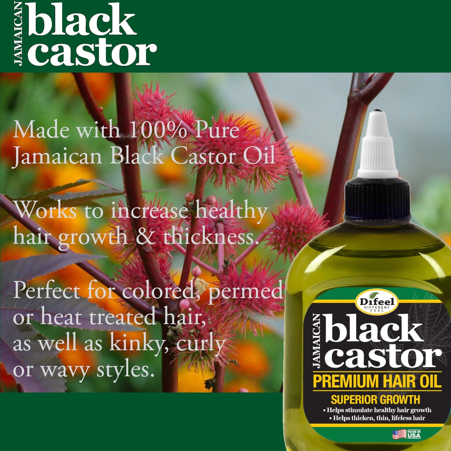 Difeel Superior Growth Jamaican Black Castor Premium Hair Oil 7.1 oz. Beauty & Personal Care Difeel