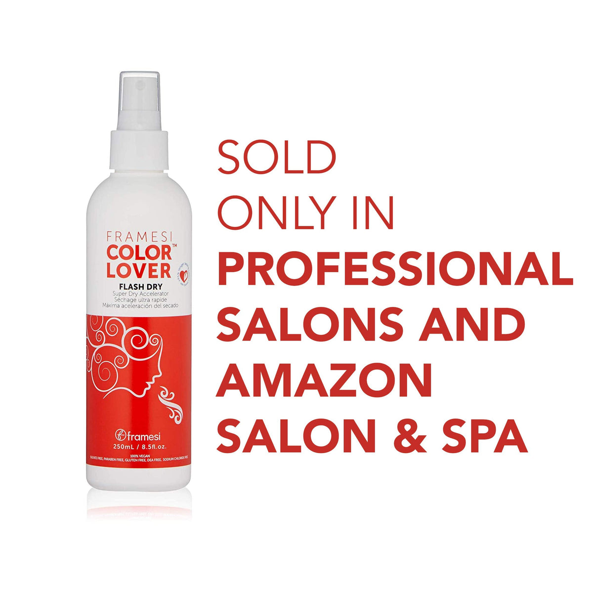 FRAMESI Color Lover Flash Dry Spray, 8.5 fl oz, Heat Protectant Spray for Hair, Blow Dry Accelerator, Quick Dry, Color Treated Hair Beauty & Personal Care FRAMESI