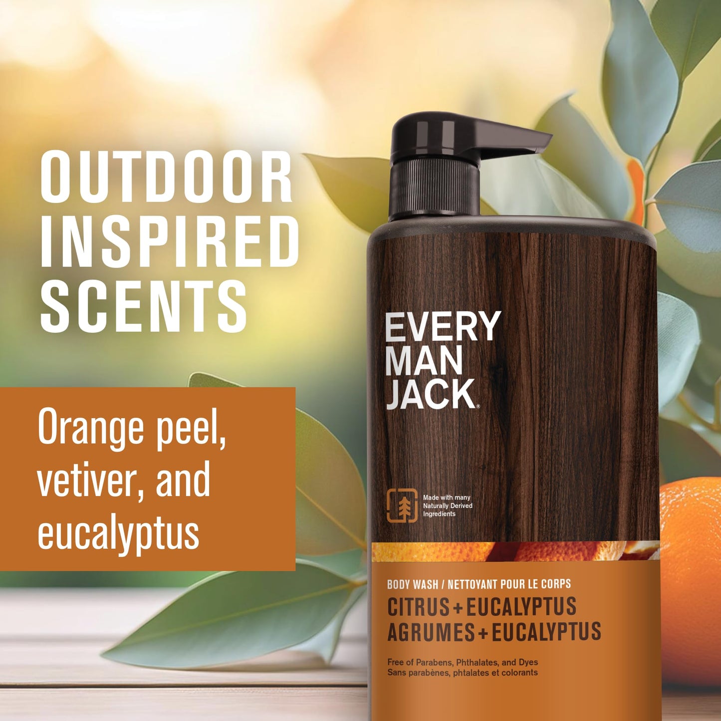 Every Man Jack Nourishing Citrus + Eucalyptus Mens Body Wash for All Skin Types - Naturally Derived Ingredients - Cleanse and Hydrate Skin Beauty & Personal Care Every Man Jack