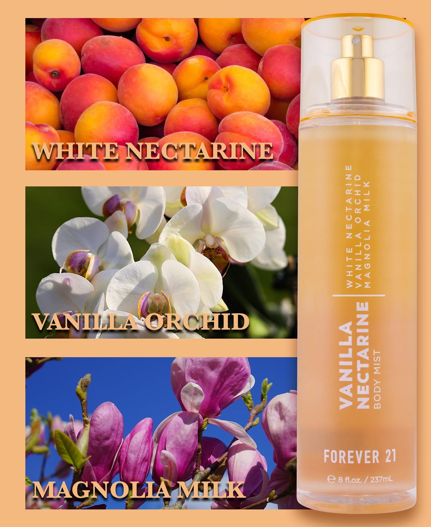 Forever 21 Vanilla Nectarine Body Mist, 8 fl. oz. Beauty & Personal Care Forever 21