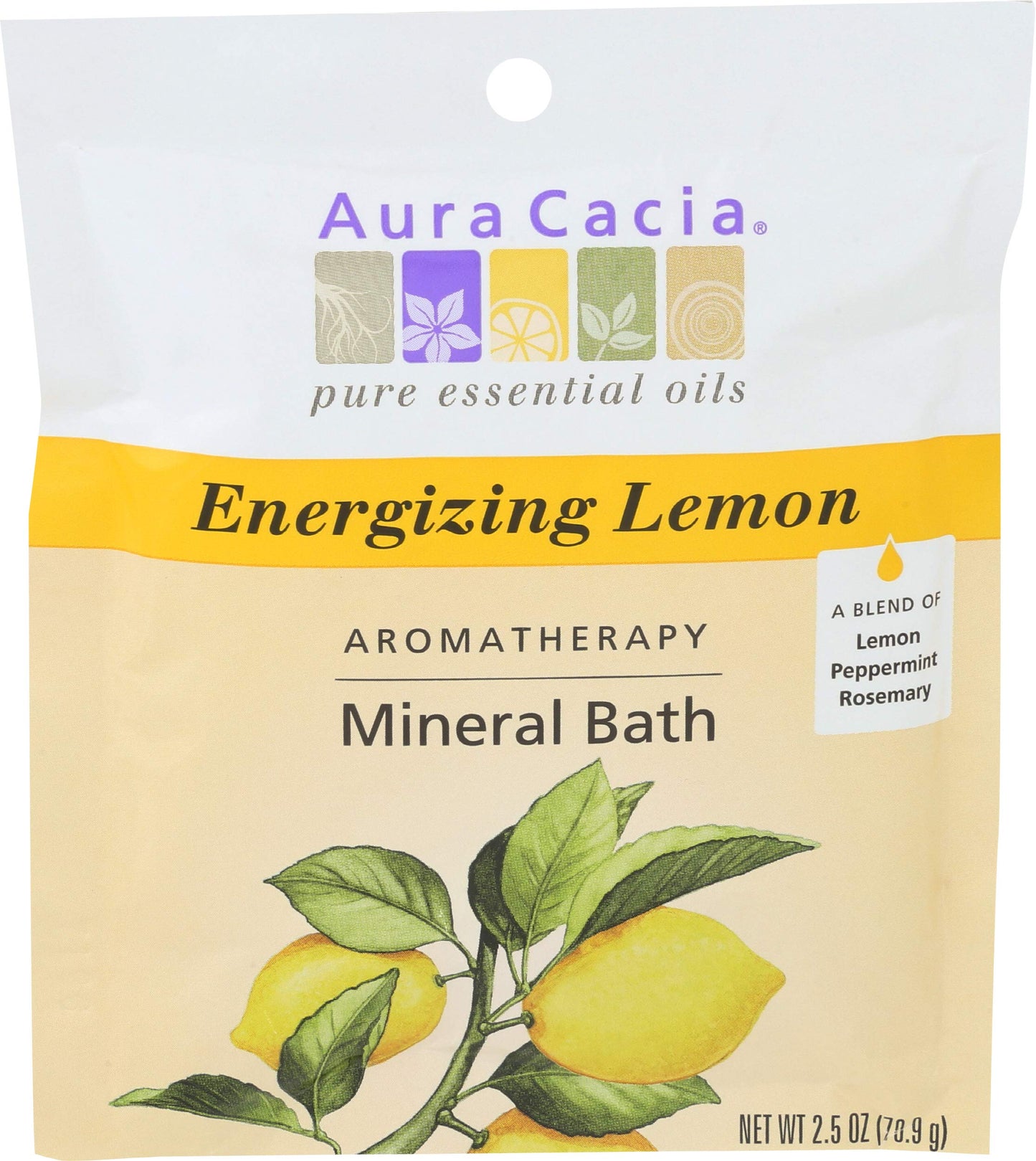 Aura Cacia Aromatherapy Mineral Bath, Energizing Lemon, 2.5 ounce packet (Pack of 3) Beauty and Personal Care Aura Cacia