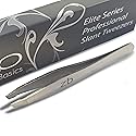 Zizzili Basics Elite Series Slant Tweezers - Surgical Grade Stainless Steel for Professionals (Mirror Polish) Beauty & Personal Care Zizzili Basics