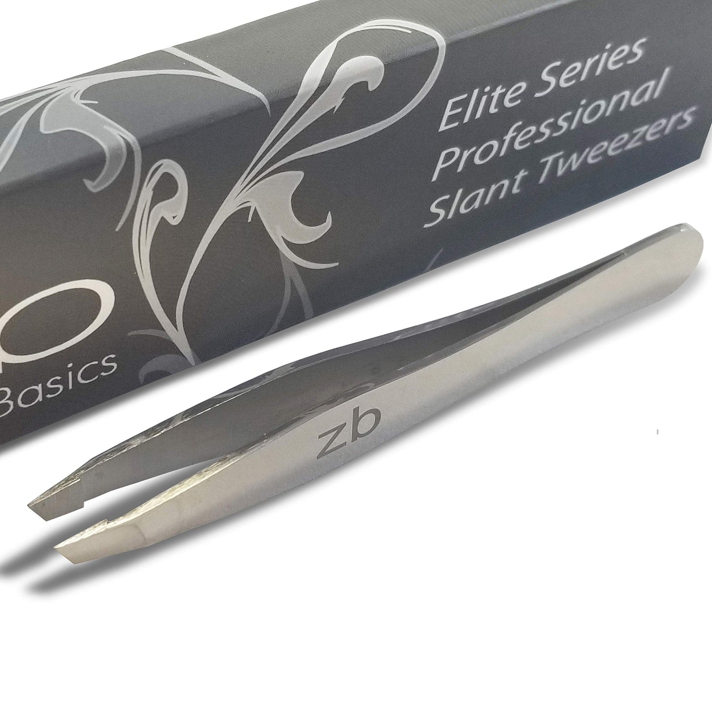 Zizzili Basics Elite Series Slant Tweezers - Surgical Grade Stainless Steel for Professionals (Mirror Polish) Beauty & Personal Care Zizzili Basics
