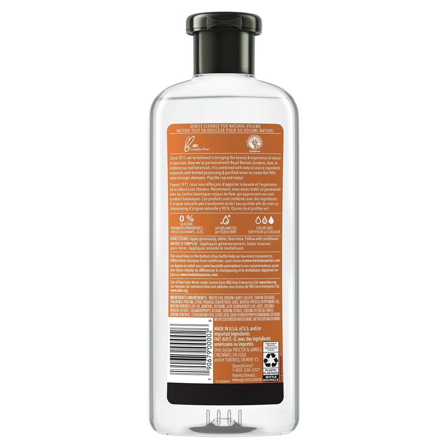 Herbal Essences bio:renew White Grapefruit & Mosa Mint Naked Volume Shampoo, 13.5 fl oz Beauty & Personal Care Procter & Gamble