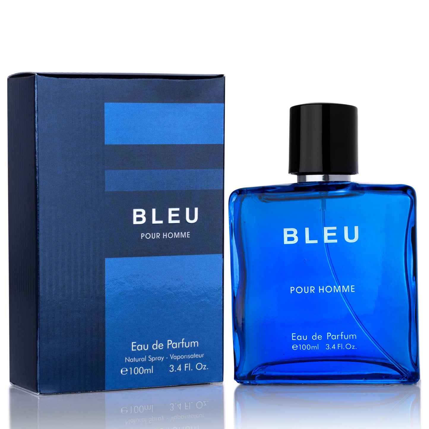 Bleu for Men Eau De Parfum - Blend of Citrusy Top Notes, Aromatic Spices & Warm Woody Undertones - Combination of Grapefruit, Lemon, Mint & Pink Beauty & Personal Care URBAN COLLECTION