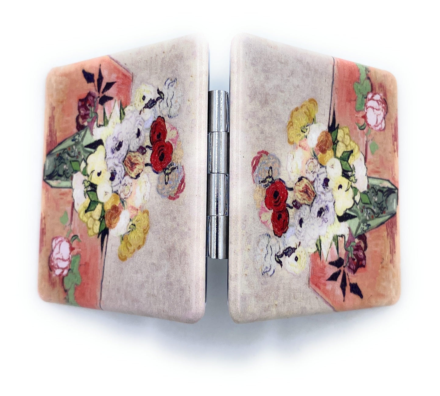 Aeisage Small Purse Mirror Van Gogh Japanese Vase with Roses and Anemones Mirror Floral Compact Mirror Bridesmaid Mirrors for Wedding Beauty & Personal Care Aeisage