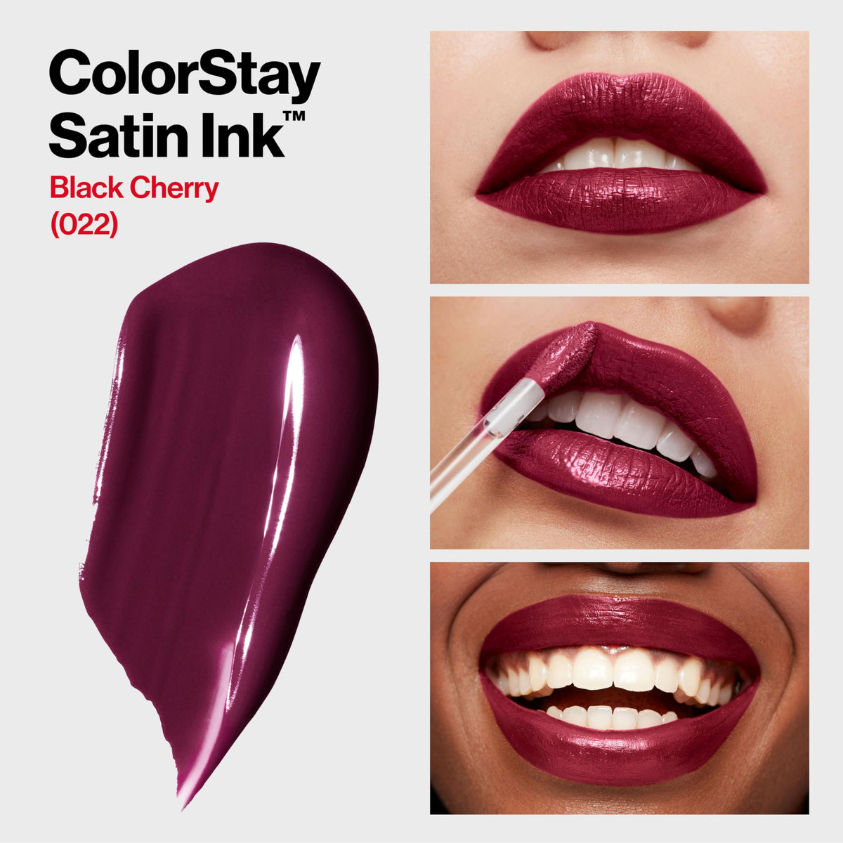 Revlon ColorStay Satin Ink Liquid Lipstick, Longwear Rich Lip Colors, Formulated with Black Currant Seed Oil, 022 Black Cherry, 0.17 fl oz Beauty & Personal Care REVLON