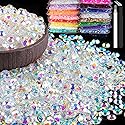 5000pcs 5mm Resin Rhinestones Bulk, Transparent AB Flatback Round Jelly Rhinestones Bedazzling Non Hotfix Crystal Gems Large Quantity Wholesale Beauty & Personal Care BELLEBOOST