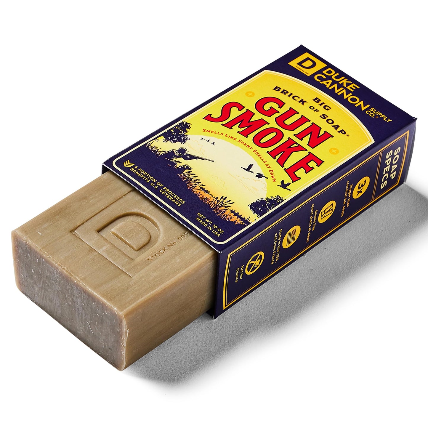 Duke Cannon Supply Co. Big Brick of Men's Soap - Gun Smoke, 10oz (Pack of 1) Beauty & Personal Care Duke Cannon Supply Co.