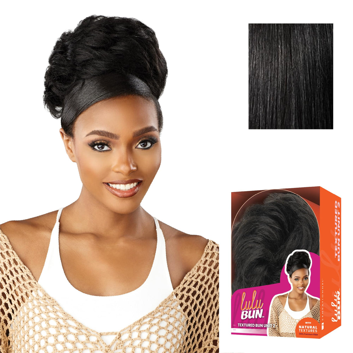 Sensationnel Lulu Bun Hair Extensions-Textured Bun Unit 2,M280