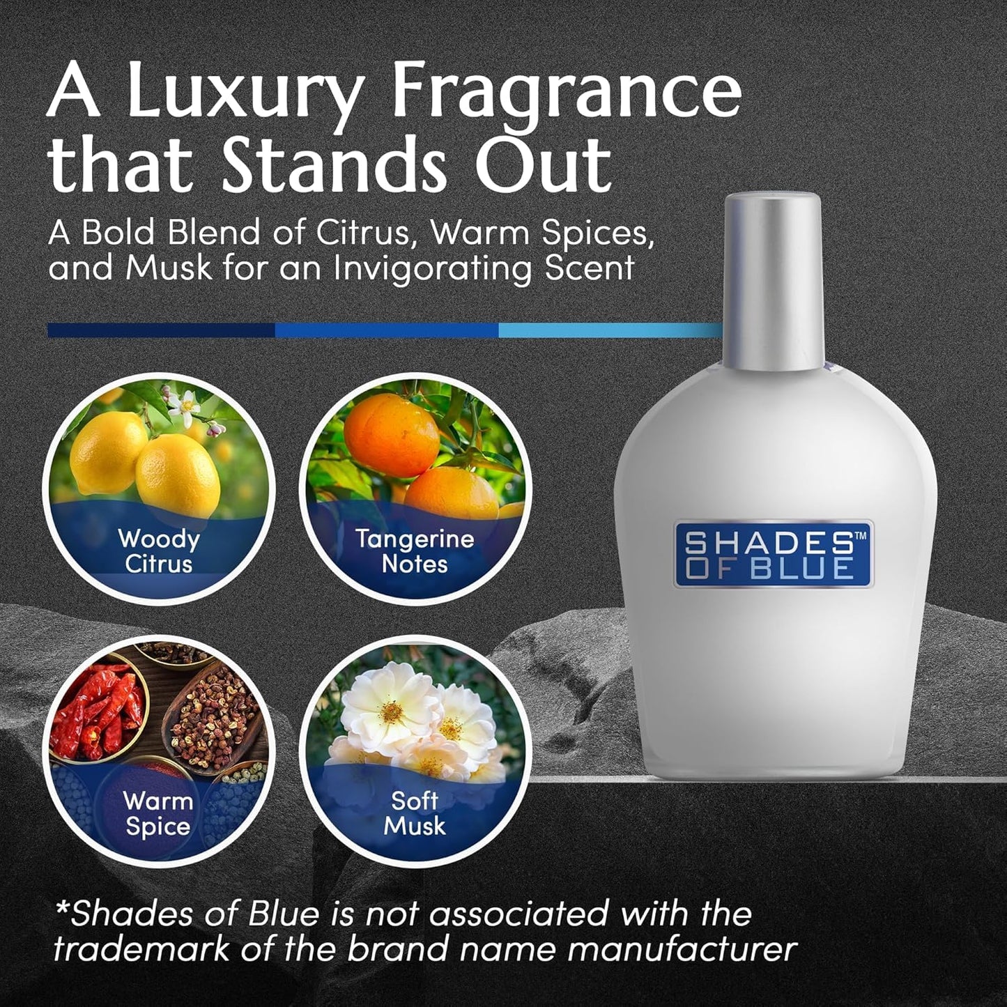 PB ParfumsBelcam Shades of Blue for Men, Our Version of Prestige Designer Eau de Toilette Spray, 100 mL. Beauty & Personal Care PB ParfumsBelcam