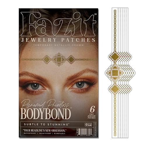 Fazit Makeup Patches - Pyramid Priestess Bodybond - Glow Up Make-Up Patches - Cute Glitter Makeup Accessories for Women - Cosmetic Glitter for Face Beauty & Personal Care Fazit