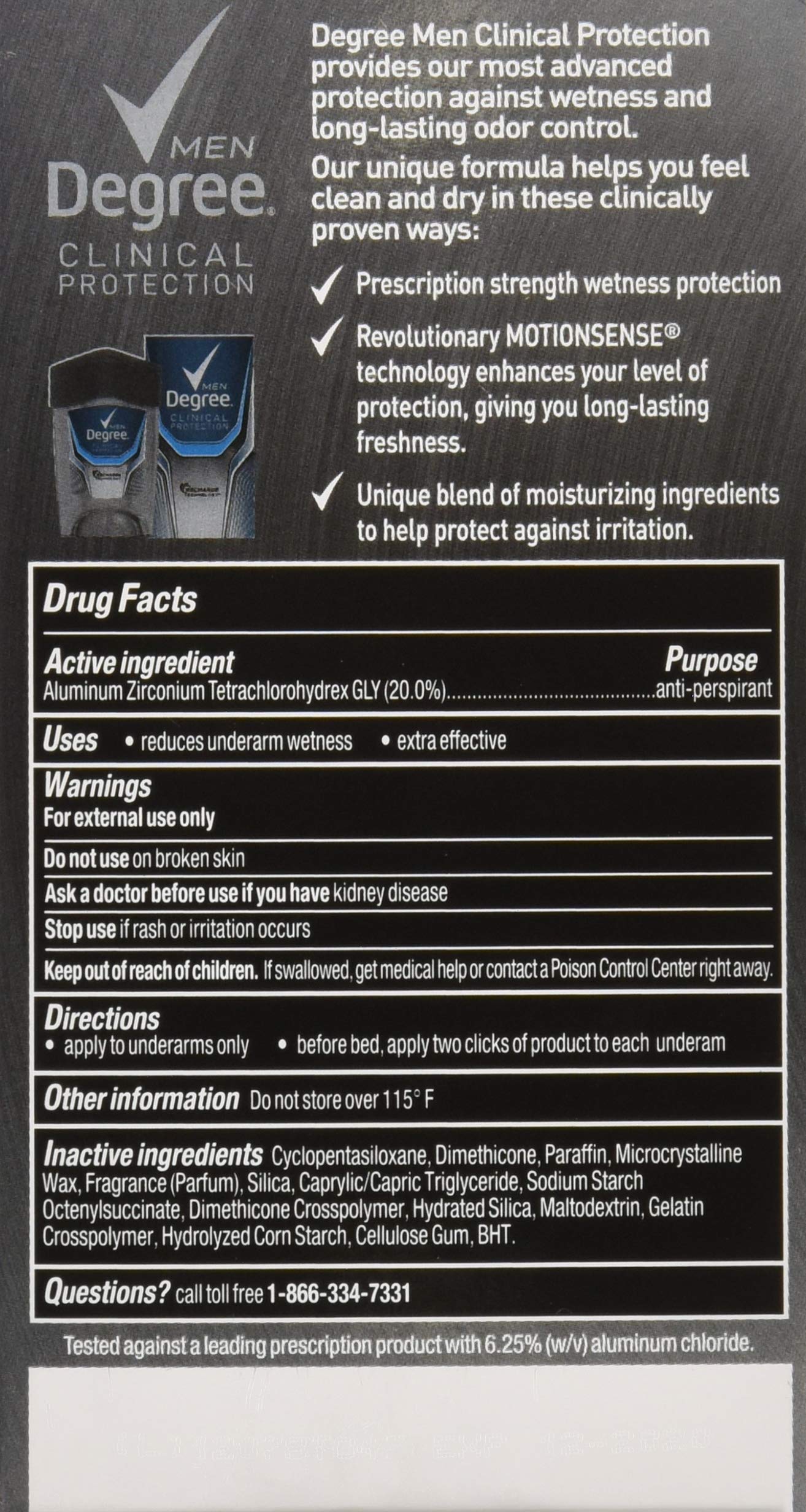 Degree Clinical Plus Anti-Perspirant Deodorant, Clean, 1.7 Ounce Beauty and Personal Care Degree