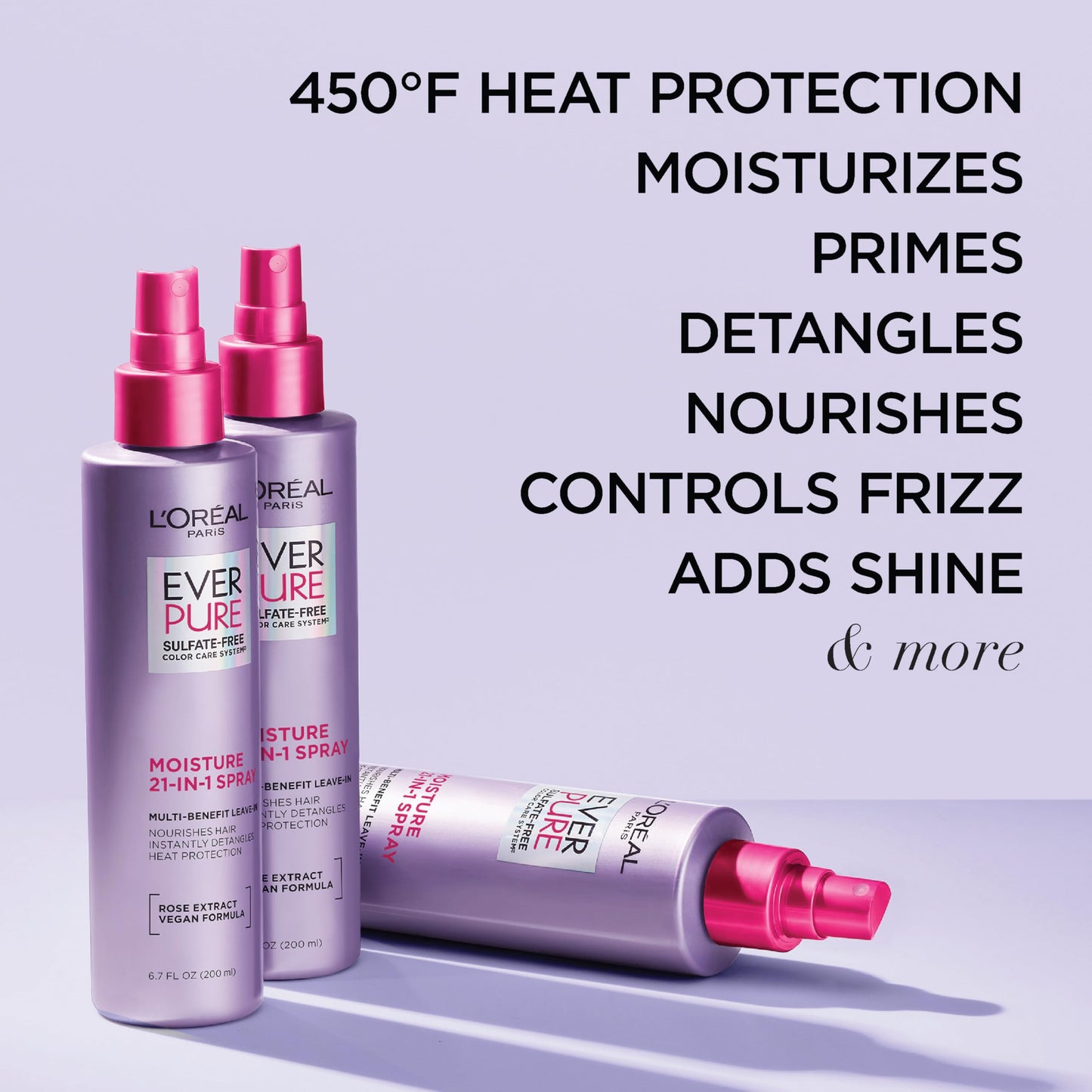 L'Oreal Paris 21-in-1 Leave In Conditioner Spray, Sulfate Free, Vegan, EverPure 6.8 fl oz Beauty & Personal Care L'Oreal Paris