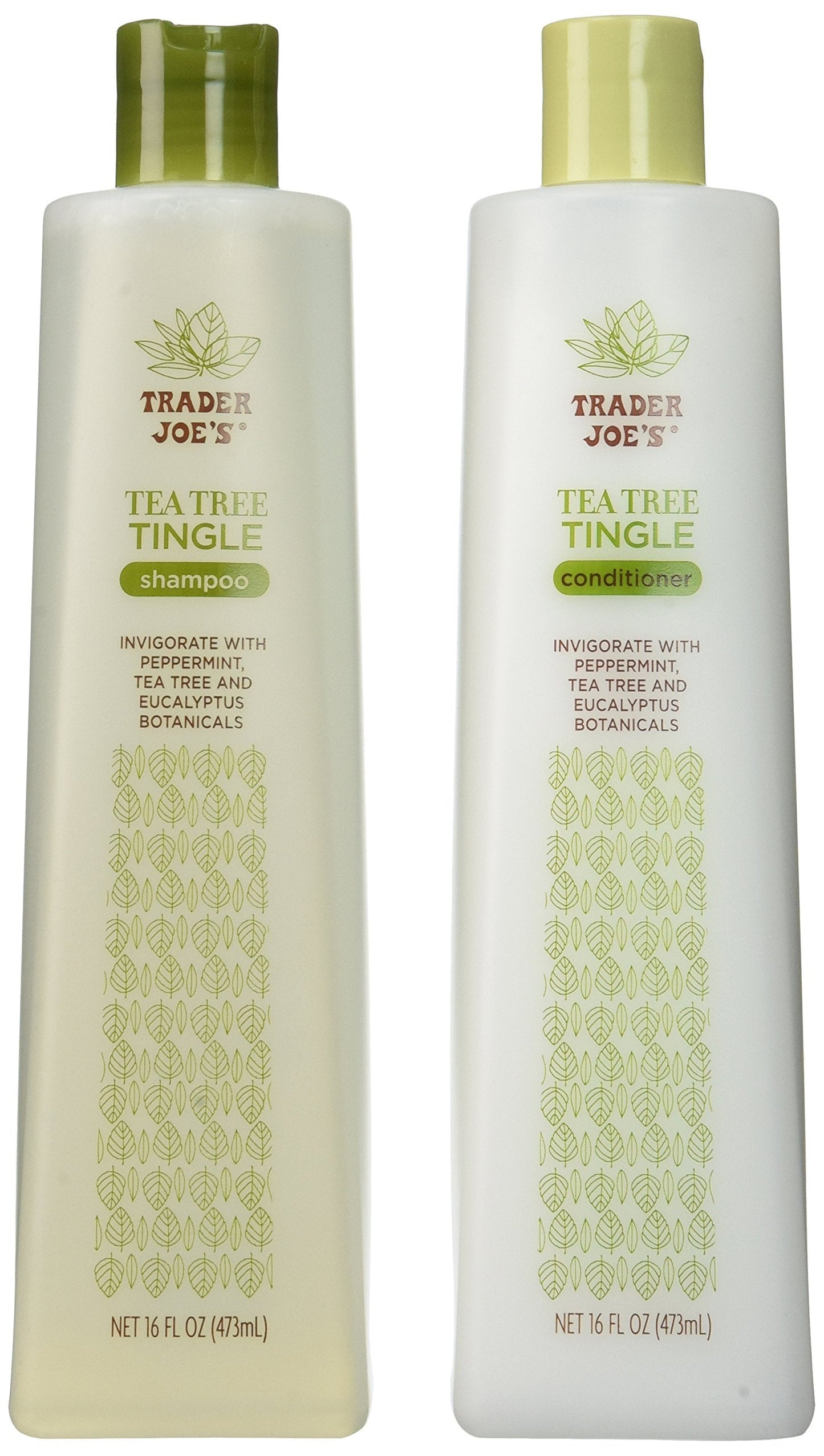 Trader Joe's Tea Tree Tingle Shampoo & Conditioner, 16 oz. Beauty & Personal Care Mroobest