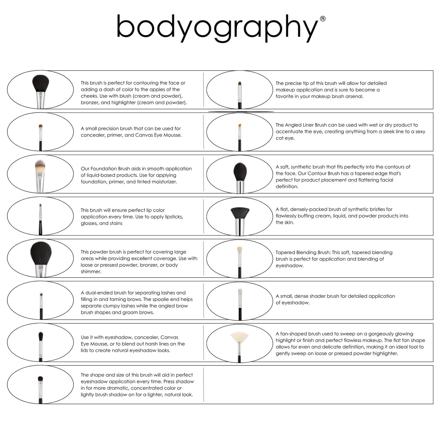 Bodyography Makeup Brushes,Multifunctional Eyeshadow, Concealer, Eye Primer Brushes,Soft Fibers for Flawless Eye Shadow Crease Blending,Professional Beauty & Personal Care Bodyography