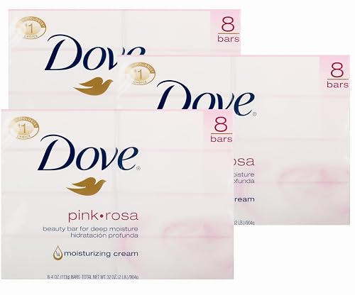 Dove Pink Beauty Bar, 8 Count (Pack of 3) Beauty & Personal Care Dove