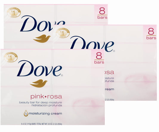 Dove Pink Beauty Bar, 8 Count (Pack of 3) Beauty & Personal Care Dove