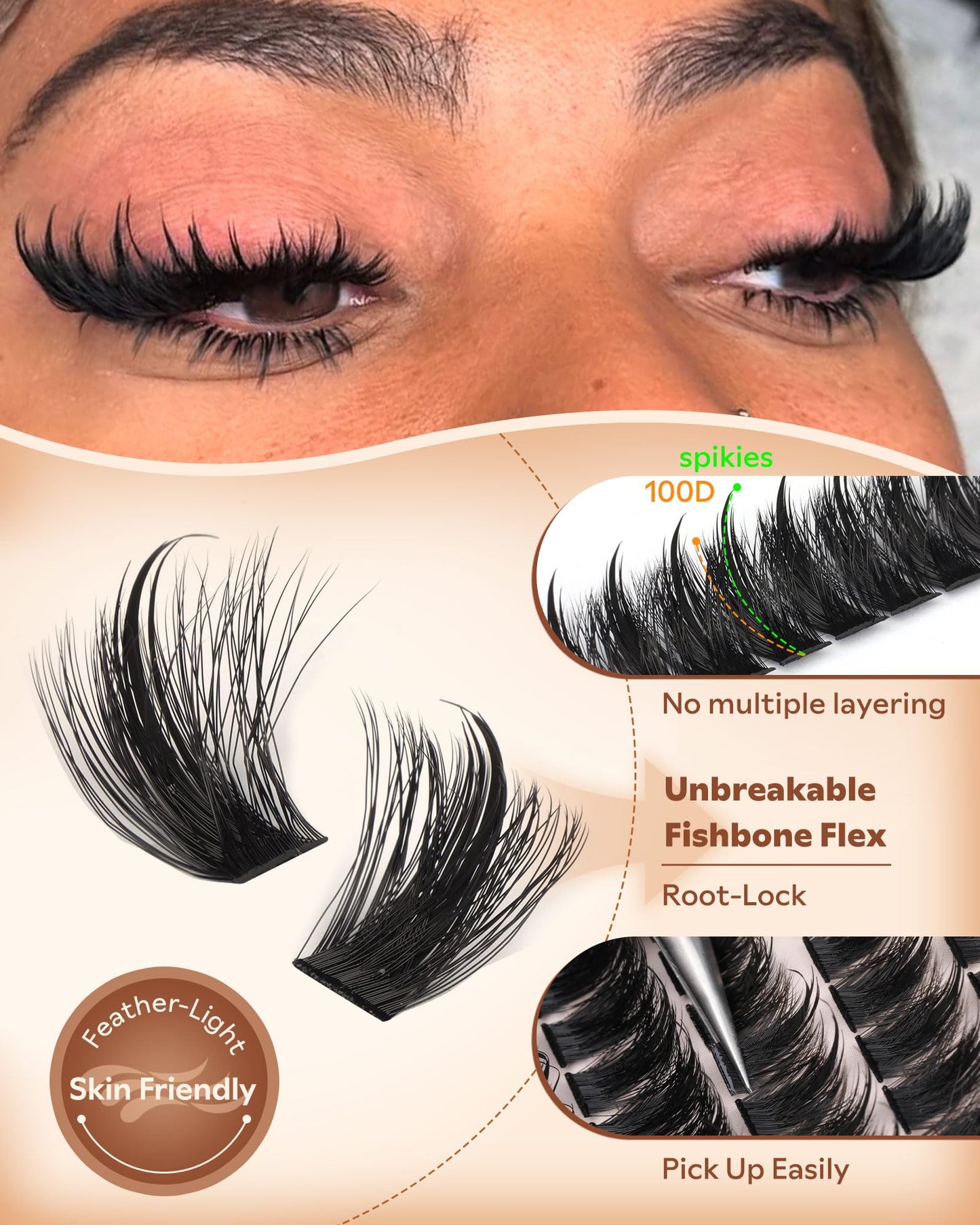 Goddvenus Manga Lash Clusters With Spikes Wispy Cluster Eyelash Extensions Fluffy Anime Eyelashes Clusters Reusable Faux Mink Fairy Individual Lash Beauty and Personal Care Goddvenus