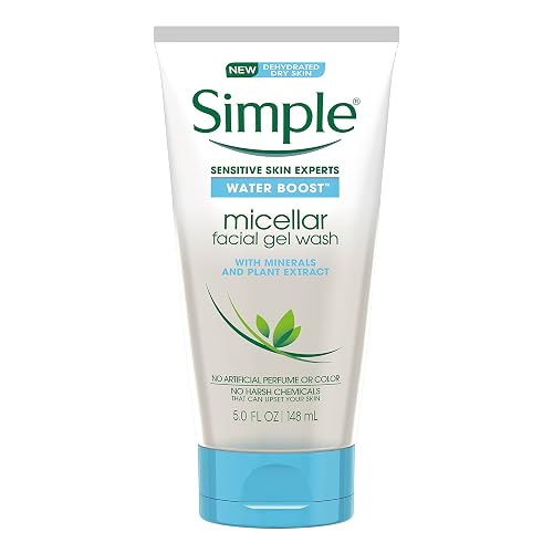Simple Water Boost Micellar Facial Gel Wash for Sensitive Skin, 5 Ounce (Pack of 3) Beauty & Personal Care Simple